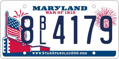 MD license plate 8BL4179