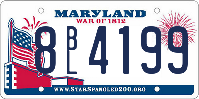 MD license plate 8BL4199