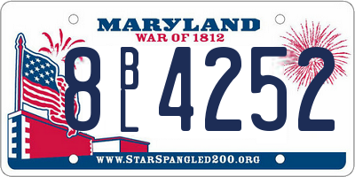 MD license plate 8BL4252
