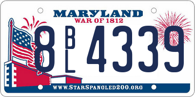 MD license plate 8BL4339