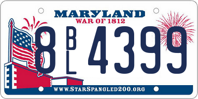 MD license plate 8BL4399