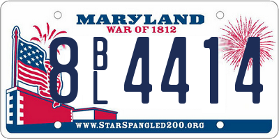 MD license plate 8BL4414