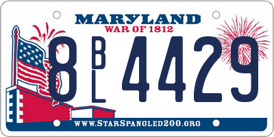 MD license plate 8BL4429