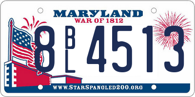 MD license plate 8BL4513