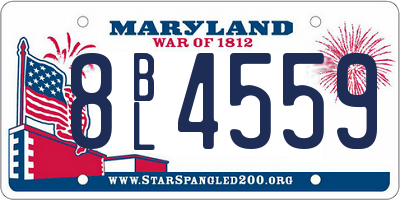 MD license plate 8BL4559