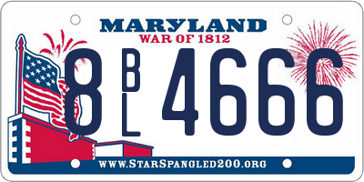 MD license plate 8BL4666