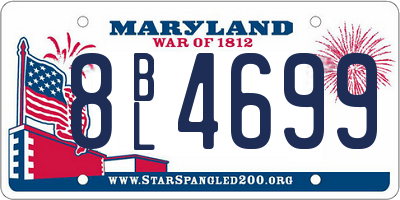 MD license plate 8BL4699