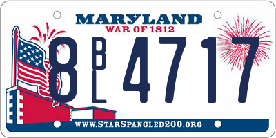 MD license plate 8BL4717