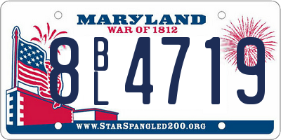 MD license plate 8BL4719