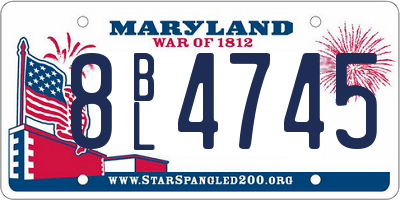 MD license plate 8BL4745