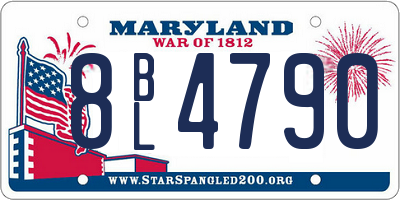MD license plate 8BL4790