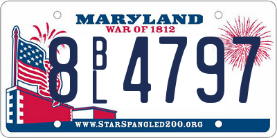 MD license plate 8BL4797