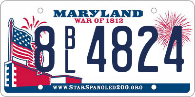MD license plate 8BL4824