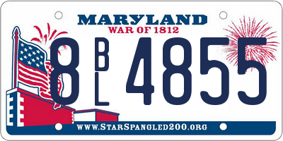 MD license plate 8BL4855