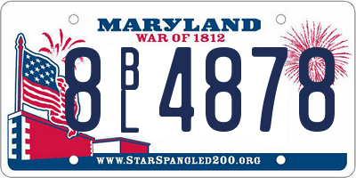 MD license plate 8BL4878