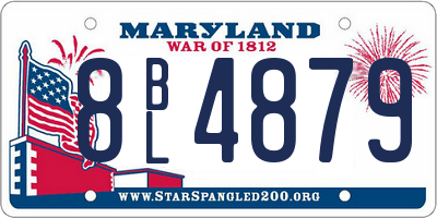 MD license plate 8BL4879