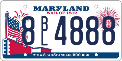 MD license plate 8BL4888