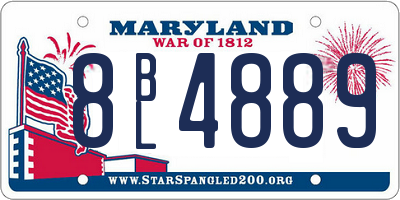 MD license plate 8BL4889