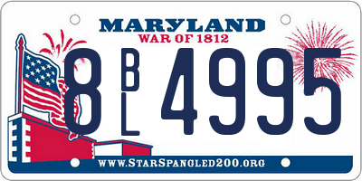 MD license plate 8BL4995