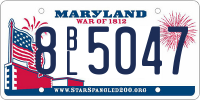 MD license plate 8BL5047