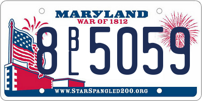 MD license plate 8BL5059