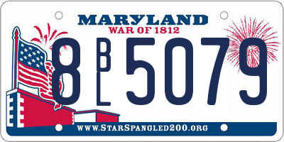 MD license plate 8BL5079