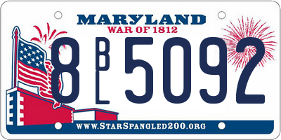MD license plate 8BL5092