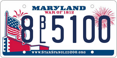MD license plate 8BL5100