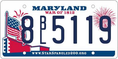 MD license plate 8BL5119