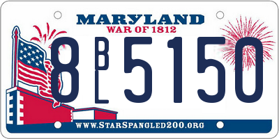 MD license plate 8BL5150