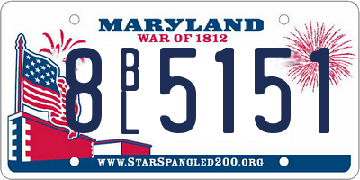 MD license plate 8BL5151