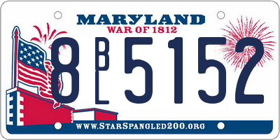 MD license plate 8BL5152