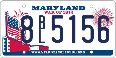 MD license plate 8BL5156