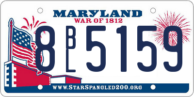 MD license plate 8BL5159