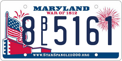 MD license plate 8BL5161