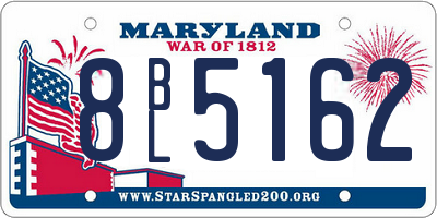 MD license plate 8BL5162