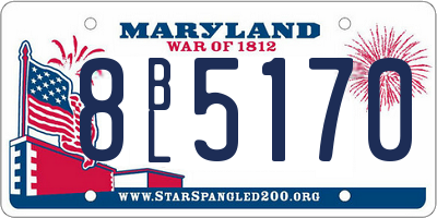 MD license plate 8BL5170