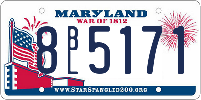 MD license plate 8BL5171