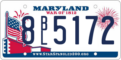 MD license plate 8BL5172