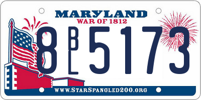MD license plate 8BL5173