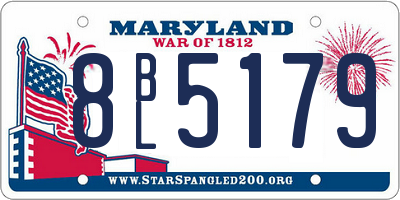 MD license plate 8BL5179