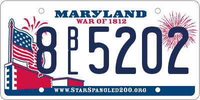 MD license plate 8BL5202