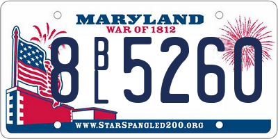 MD license plate 8BL5260