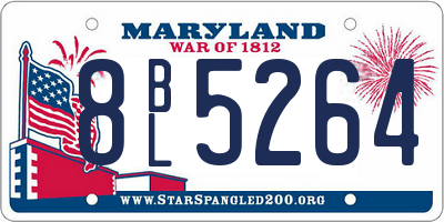 MD license plate 8BL5264