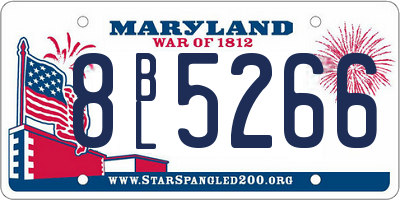 MD license plate 8BL5266