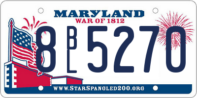 MD license plate 8BL5270