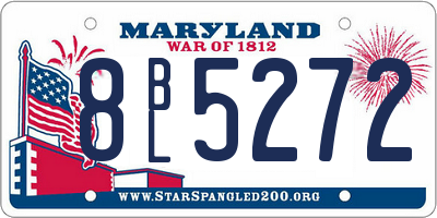 MD license plate 8BL5272