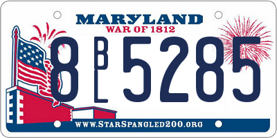MD license plate 8BL5285