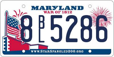 MD license plate 8BL5286