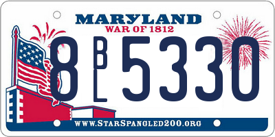 MD license plate 8BL5330